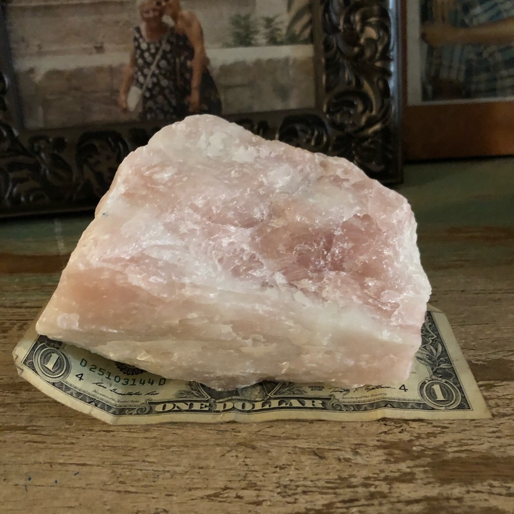Rose quartz crystal